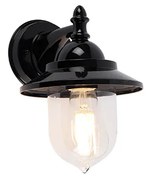 Candeeiro de parede exterior clássico preto IP44 - Oxford Moderno