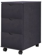 vidaXL Unidade de gavetas 33x45x60 cm preto