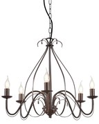 Candelabro Clássico Castanho Ferrugem 5-Luzes - Giuseppe