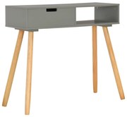 vidaXL Mesa consola 80x30x72 cm madeira de pinho maciça cinzento