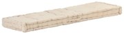 vidaXL Almofadão p/ móveis de paletes algodão 120x40x7 cm bege