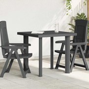 vidaXL Mesa de jardim 80x75x72 cm plástico antracite