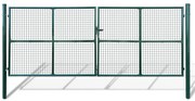 vidaXL Portão de jardim de malha 415x150 cm