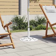 vidaXL Base para guarda-sol 12 kg 48 cm ferro fundido branco