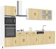 vidaXL 7 peças armário de cozinha conjunto Lucca sonoma carvalho