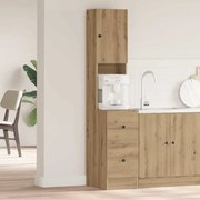 vidaXL Buffet de Cozinha com porta Carvalho Artesanal 32 x 50 x 180 cm