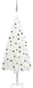 vidaXL Árvore Natal artificial pré-iluminada c/ bolas 150 cm branco