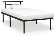 vidaXL Estrutura de cama 100x200 cm metal preto