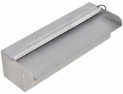 vidaXL Fonte para piscina retangular com LEDs 30 cm aço inoxidável