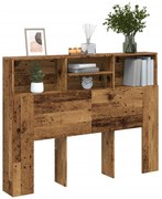 vidaXL Armário de cabeceira 140x19x103,5 cm madeira velha