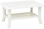 vidaXL Mesa de centro 90x60x46 cm plástico branco