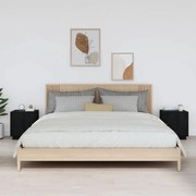 vidaXL Mesas de cabeceira 2 pcs 40x34x45cm madeira pinho maciça preto