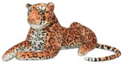 vidaXL Leopardo de peluche, castanho, XXL