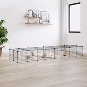 vidaXL Gaiola p/ animais de 36 painéis c/ porta 35x35 cm aço preto