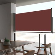 vidaXL Toldo lateral retrátil para pátio 60x300 cm castanho