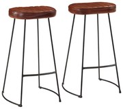 Bancos de bar Gavin 2 pcs 44x37,5x78 cm castanho-escuro