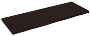 vidaXL Tampo de mesa 140x50x(2-4) cm carvalho tratado castanho-escuro