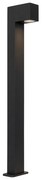 Candeeiro de pé exterior industrial preto 80 cm IP44 - Baleno