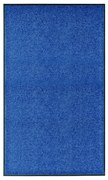 vidaXL Tapete de porta lavável 90x150 cm azul