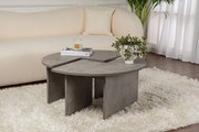Mesa de Centro Moira – Cinzento Concreto – Ø90x41 cm