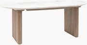 Mesa de jantar oval Marmo, 200 x 90 cm
