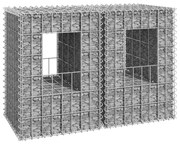 vidaXL Postes/cestos gabião 2 pcs 40x40x60 cm ferro