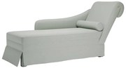 vidaXL Chaise lounge c/ reforço/apoio de braços direito veludo