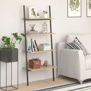 vidaXL Unidade 4 prateleiras 64x34x150,5 cm castanho-claro e preto