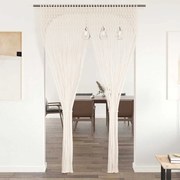 vidaXL Cortina macramé 140x240 cm algodão