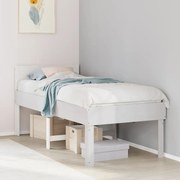 vidaXL Cama sem colchão 90x200 cm madeira de pinho maciça branco