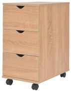 vidaXL Unidade de gavetas 33x45x60 cm cor carvalho