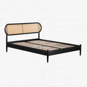 Cama De Madeira Fraser Preto Claro & 150 X 200 Cm - Sklum