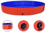 Piscina para cães dobrável 300x40 cm PVC vermelho