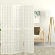 vidaXL Biombo dobrável com 3 painéis estilo japonês 120x170 cm branco