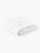 Colcha em percal de algodão com padrão geométrico em relevo Faye