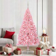 vidaXL Árvore de Natal Artificial Pré-iluminada Rosa 180 cm PVC