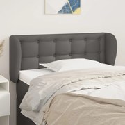 Cabeceira de cama c/ abas couro artificial 103x23x78/88cm cinza