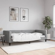 vidaXL Sofá-cama 100x200 cm tecido cinzento-claro