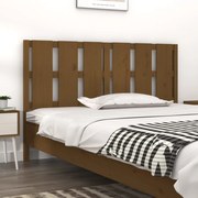 vidaXL Cabeceira de cama 155,5x4x100 cm pinho maciço castanho mel
