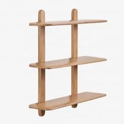 Estante De Parede Em Madeira Veleta Madeira De Manga & ↔︎ 80 Cm & 3 Prateleirass - Sklum