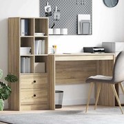 vidaXL Mesa com Armazenamento 2 pcs Carvalho Sonoma 100 x 50 x 76 cm