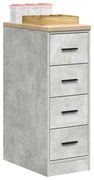 vidaXL Armário de arrumação de garagem betão cinzento 30x51x85 cm