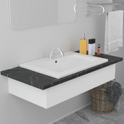 vidaXL Lavatório embutido 61x39,5x18,5 cm cerâmica branco