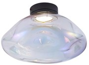 Plafon de design preto com vidro arco-íris - Gemma