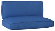 vidaXL Conjunto de Almofadas de Palete 2 Peças Azul Royal Tecido Oxford