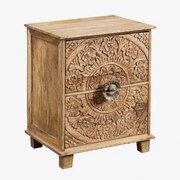 Pack De 2 Mesas De Cabeceira Retangulares 40x30 Cm Em Madeira De Manga Wiluna Madeira De Manga - Sklum