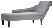 Chaise lounge c/ almofada/apoio de braços direito tecido