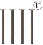 Pés de mesa de console 4 peças aço natural 72-74 cm aço