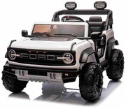 Carro elétrico para crianças 24V 2 lugares Ford Bronco XXL com tração traseira, licenciado Rodas Plástico Branco