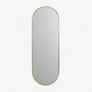 Espelho De Parede Oval 40x120 Cm Em Metal Elsie Gold Dourado - Sklum